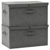 vidaXL | Bo&icirc;tes de rangement | 2 pcs Anthracite Tissu intiss&eacute;