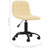 vidaXL Chaises &agrave; manger pivotantes lot de 4 Cr&egrave;me Velours