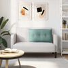 vidaXL Coussin de Dos Vert Mer 80 x 50 cm Tissu en velours c&ocirc;tel&eacute;