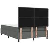 vidaXL Lit &agrave; ressorts avec matelas Gris fonc&eacute; 160 x 200 cm tissu
