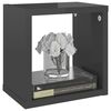 vidaXL &Eacute;tag&egrave;res cube murales 4 pcs gris brillant 22x15x22 cm