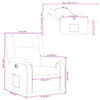 vidaXL Fauteuil inclinable &eacute;lectrique Taupe Tissu