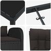 vidaXL Ensemble de salle &agrave; manger pour jardin 7 pcs Noir polyrotin