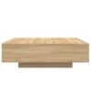 vidaXL Table basse avec lumi&egrave;res LED ch&ecirc;ne sonoma 100x100x31 cm