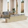 vidaXL Ensemble de salle à manger pour jardin 8 pcs Beige et gris