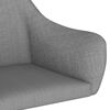 vidaXL Chaise pivotante de salle &agrave; manger Gris clair Tissu
