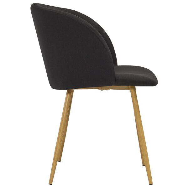 vidaXL Chaises &agrave; manger lot de 2 noir tissu