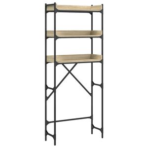 vidaXL &Eacute;tag&egrave;re de lave-linge ch&ecirc;ne sonoma 67x25x163 cm bois ing&eacute;nierie