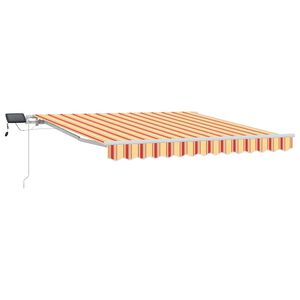 vidaXL Auvent r&eacute;tractable Jaune et Orange 350 x 250 cm