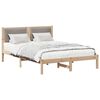 vidaXL Cadre de lit avec t&ecirc;te de lit Taupe 140 x 200 cm Pin massif