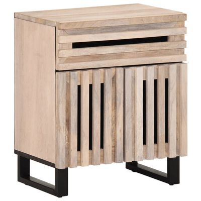 vidaXL Table de chevet 50x34x60 cm bois de manguier massif brut