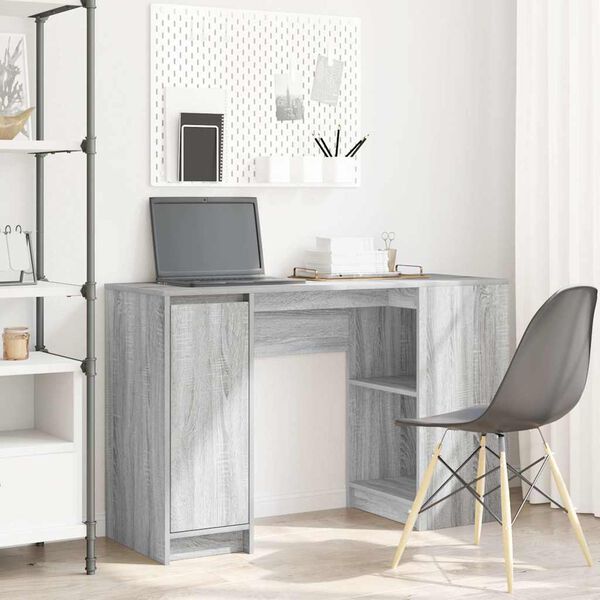 vidaXL Bureau sonoma gris 120x42x76 cm bois d'ingénierie