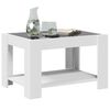 vidaXL Table basse avec LED blanc 73x53x45 cm bois d'ing&eacute;nierie