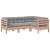 vidaXL Salon de jardin 4 pcs et coussins bois massif sapin de douglas