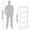 vidaXL Armoire &agrave; chaussures Blanc 59x17x150 cm Bois d'ing&eacute;nierie