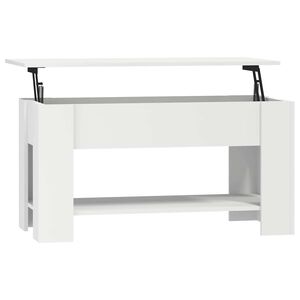 vidaXL Table basse blanc 101x49x52 cm bois d'ing&eacute;nierie