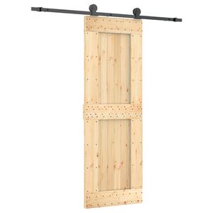vidaXL Porte coulissante Naturel et noir 70 x 210 cm