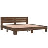 vidaXL Cadre de lit sans matelas ch&ecirc;ne marron 180x200 cm