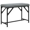 vidaXL Banc &agrave; manger gris clair 62x32x45 cm acier et tissu