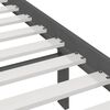 vidaXL Cadre de lit sans matelas bois massif gris 200x200 cm