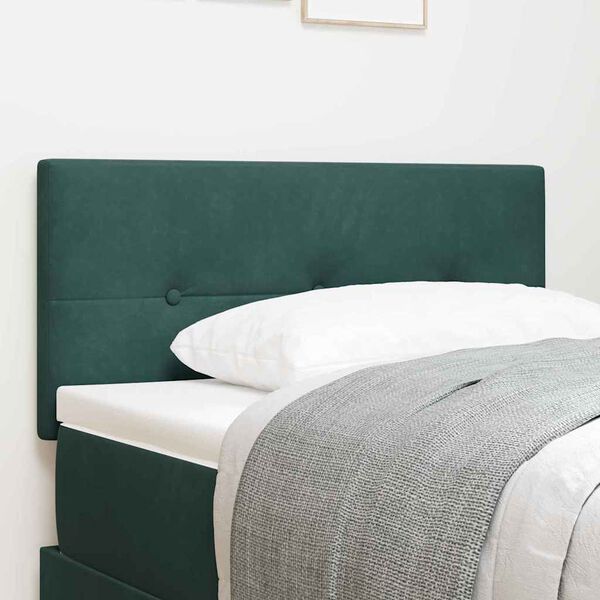 vidaXL Tête de lit avec tête de lit Vert foncé 80 cm Cuir synthétique