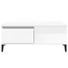 vidaXL Table basse Blanc brillant 90x50x36,5 cm Bois d'ing&eacute;nierie