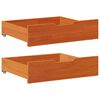 vidaXL Tiroirs sous le lit 2 pcs brun cire 75x55x17 cm pin massif