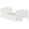 vidaXL Cadre de lit sans matelas blanc 75x190 cm bois de pin massif