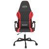 vidaXL Chaise de jeu de massage Noir et rouge Similicuir
