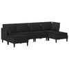 vidaXL Ensemble de meubles pour le salon 6 pc Noir Tissu