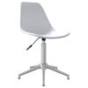 vidaXL Chaises pivotantes &agrave; manger lot de 4 blanc PP