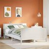 vidaXL Lit biblioth&egrave;que sans matelas blanc 150x200 cm bois pin massif