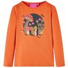 vidaXL T-shirt enfants &agrave; manches longues orange br&ucirc;l&eacute; 128