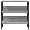 vidaXL Table console sonoma gris 75x32x75 cm bois d'ing&eacute;nierie