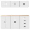 vidaXL Armoires de garage 6 pcs blanc bois d'ing&eacute;nierie