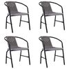 vidaXL Chaises de jardin lot de 4 Rotin plastique et acier 110 kg