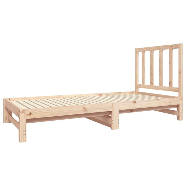 vidaXL Lit coulissant sans matelas 2x(90x190) cm