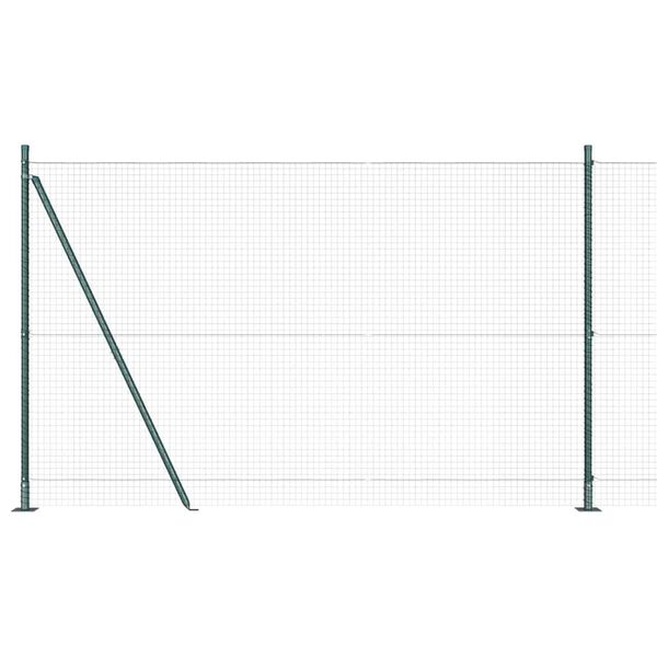 vidaXL Poteau de cl&ocirc;ture. Vert 10 x 1,6 m (maillage de 25 x 25 mm)