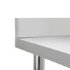 vidaXL Table de travail de cuisine avec &eacute;tag&egrave;re 120x60x150 cm Inox