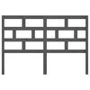 vidaXL T&ecirc;te de lit Gris 156x4x100 cm Bois massif de pin
