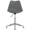 vidaXL Chaises &agrave; manger pivotantes lot de 4 gris similicuir