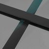 vidaXL Porte int&eacute;rieure 83x201,5 cm Noir Verre ESG et aluminium