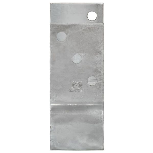 vidaXL Piquets de cl&ocirc;ture 6 pcs Argent&eacute; 12x6x15 cm Acier galvanis&eacute;