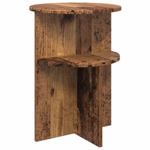 vidaXL Table d'appoint Bois ancien &Oslash; 39,5 x 55 cm Bois d'ing&eacute;nierie