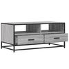 vidaXL Table basse sonoma gris 100x50x45 cm bois d'ing&eacute;nierie et m&eacute;tal