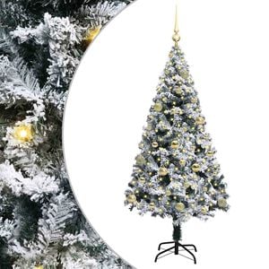 vidaXL Sapin de Noël artificiel Vert 150 cm PVC, Acier et Plastique