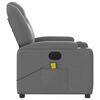 vidaXL Fauteuil inclinable de massage &eacute;lectrique gris fonc&eacute; tissu