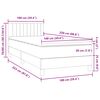 vidaXL Sommier &agrave; lattes de lit et matelas vert fonc&eacute; 100x220cm velours