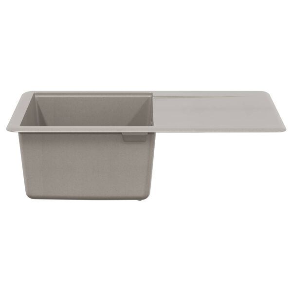 vidaXL &Eacute;vier Gris 670 x 460 mm 80% Quartz et 20% R&eacute;sine
