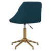 vidaXL Chaise pivotante de salle &agrave; manger Bleu Velours